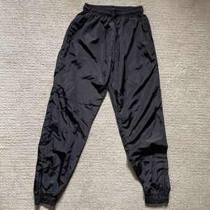 Black BOOHOO Drawstring Jogger Windpants